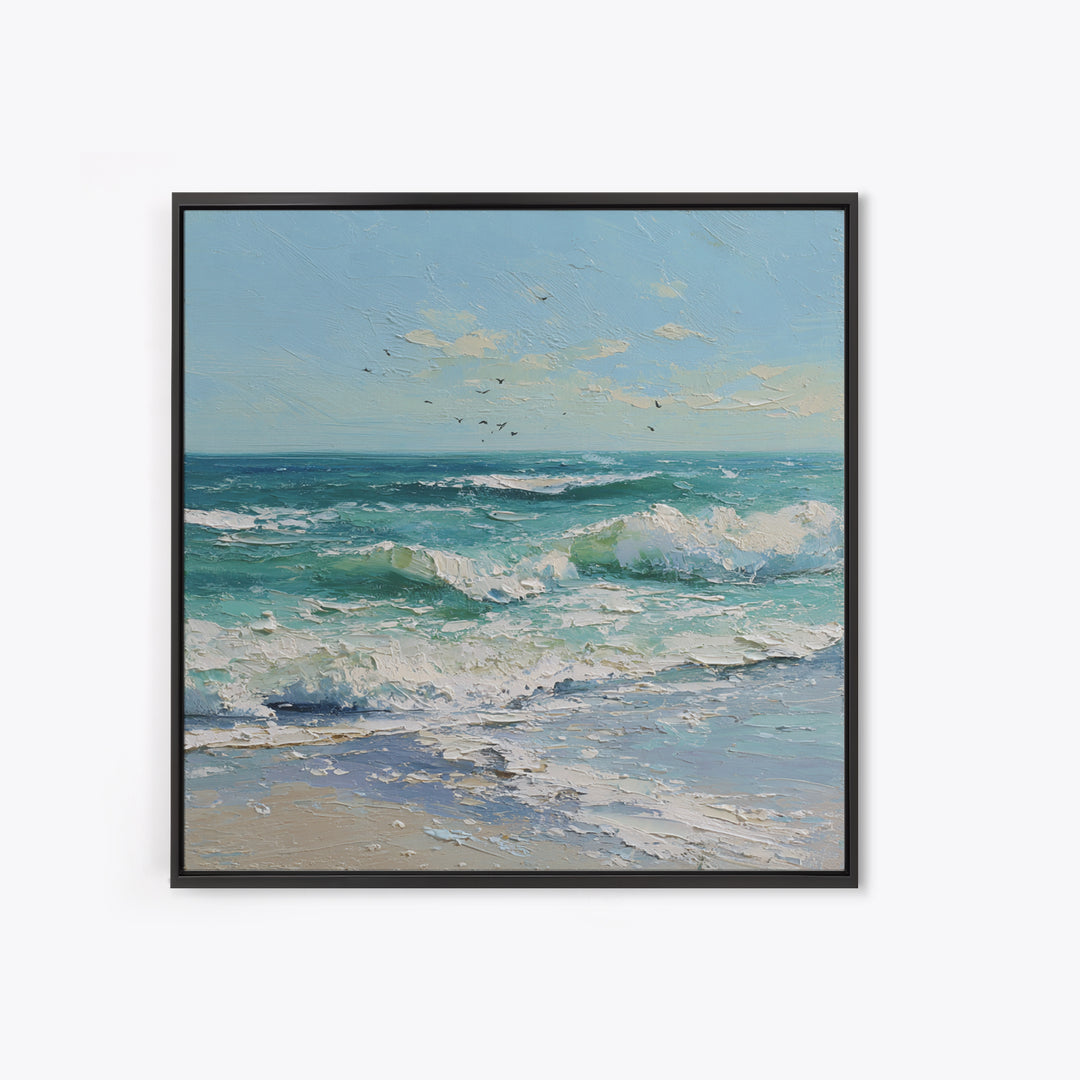 Elegant Moonlit Ocean Horizon Canvas Print, Master Bedroom, Wedding Decor, Bedroom Decor, Sanctuary, Rustic Home Decor, MAS-1x1-97