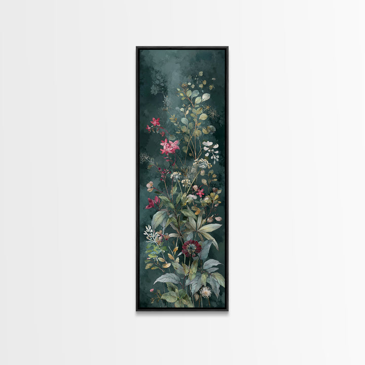 Dreamy Celestial Moon and Botanical Composition Canvas Print, Master Bedroom, Bedroom Wall Decor, Bedroom Decor, Sanctuary, MAS-1x3-23