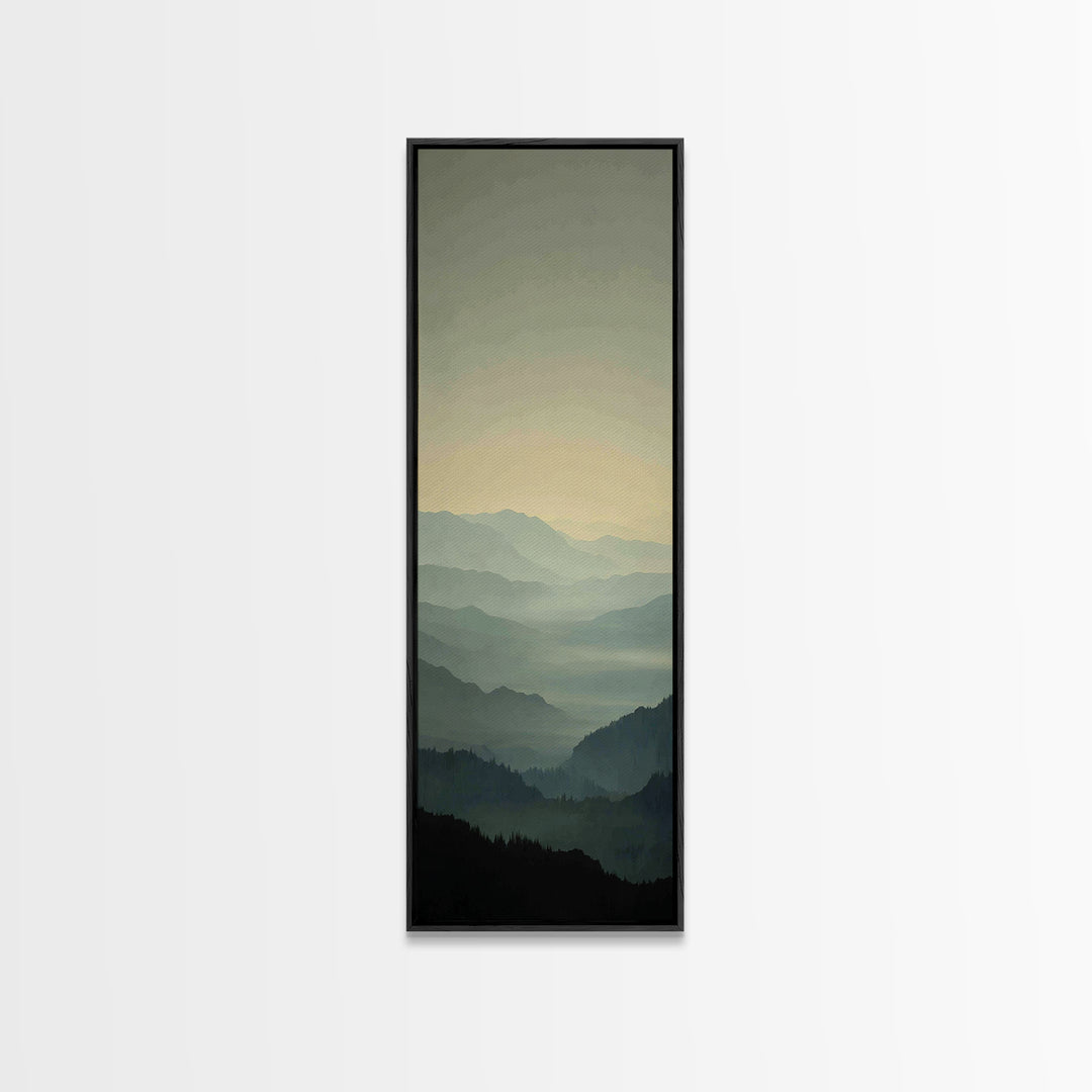 Soft Mountain Ridge Canvas Print, Master Bedroom, Printable Art, Bedroom Decor, Fine Art, Sanctuary, Wall Art Bedroom, MAS-1x3-25