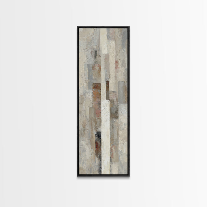 Minimal Stone Shapes Canvas Print, Master Bedroom, Bedroom Decor, Abstract Art, Sanctuary, Minimalist Wall Art, MAS-1x3-28