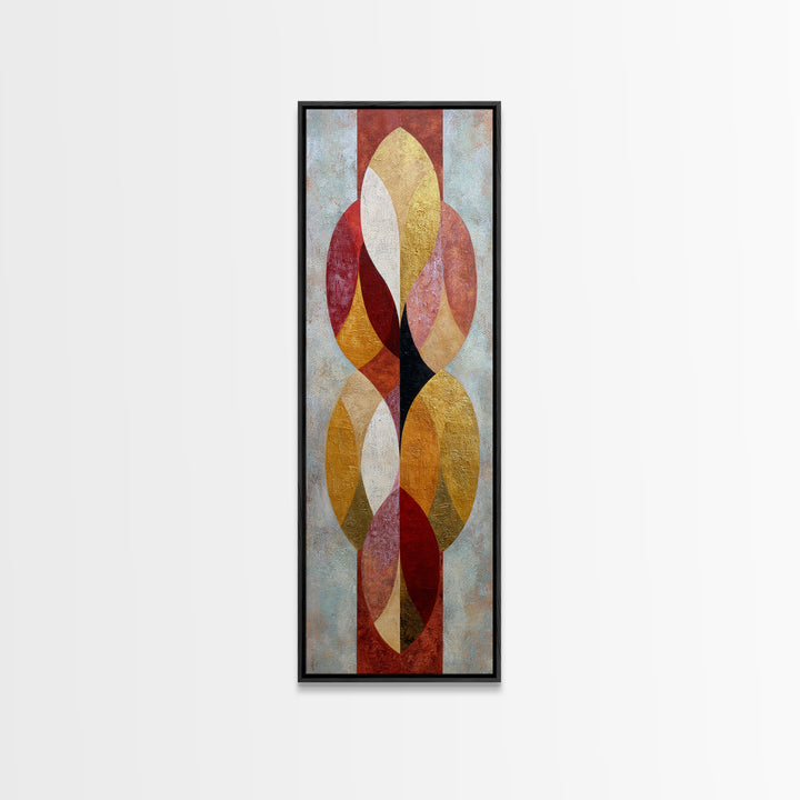 Gold Accented Abstract Arches Canvas Print, Master Bedroom, Bedroom Decor, Sanctuary, Living Room Prints, Wall Decor Bedroom, MAS-1x3-44