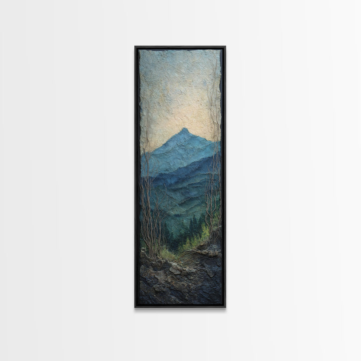 Soft Mountain Ridge Canvas Print, Master Bedroom, Modern Decor, Bedroom Decor, Fine Art, Sanctuary, Wall Decor, Art Print, MAS-1x3-49