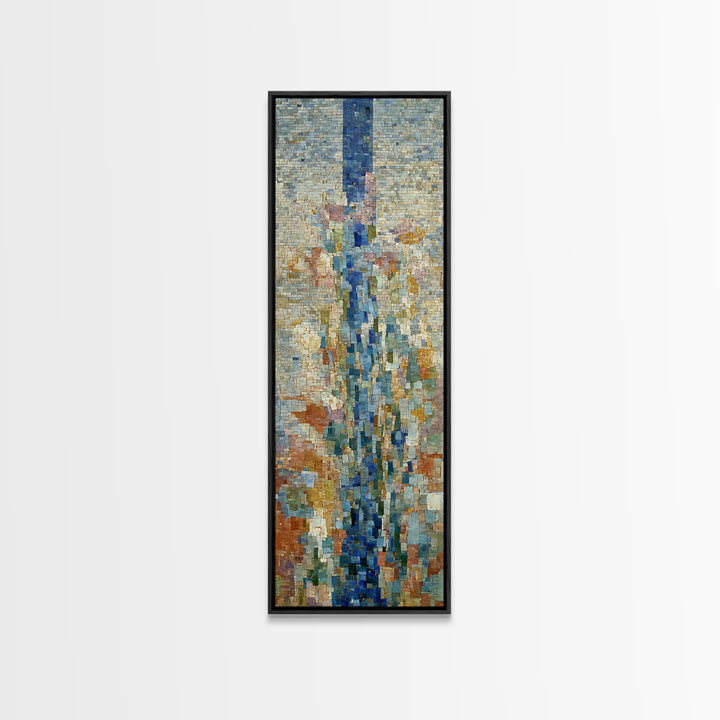Lavender Field at Twilight Framed Canvas Print, Master Bedroom, Over Bed Wall Art, Bedroom Decor, Oil Painting, Sanctuary, MAS-1x3-54