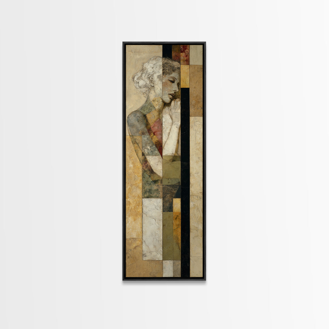Classical Reclining Figure Implied Through Line Art Canvas Print, Master Bedroom, Master Bedroom Decor, Bedroom Decor, MAS-1x3-58