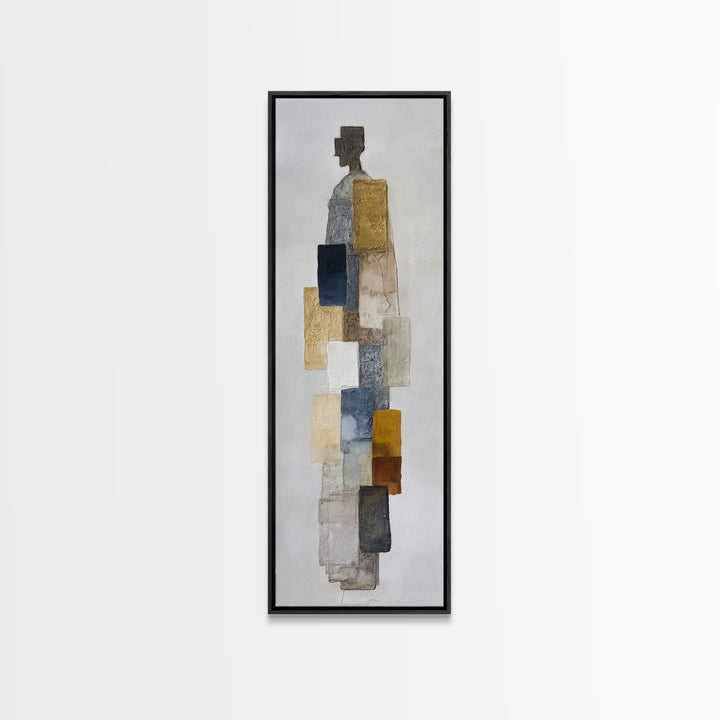 Minimal Two Figure Line Drawing Canvas Print, Master Bedroom, Wall Art Prints, Bedroom Decor, Oil Painting, Sanctuary, MAS-1x3-65