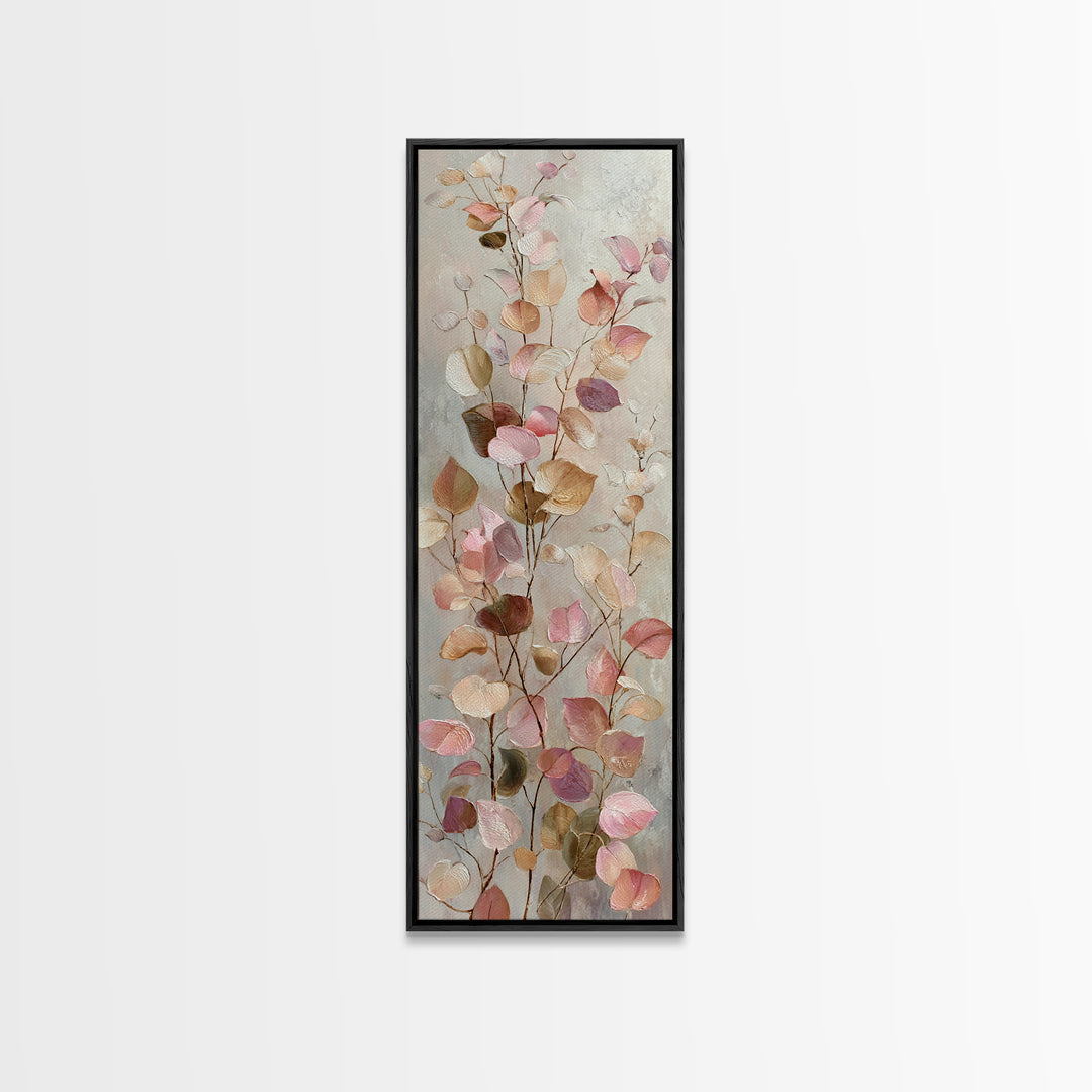 Gentle Eucalyptus Watercolor Branches Canvas Print, Master Bedroom, Living Room Prints, Bedroom Decor, Fine Art, Sanctuary, MAS-1x3-72