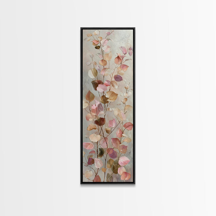 Gentle Eucalyptus Watercolor Branches Canvas Print, Master Bedroom, Living Room Prints, Bedroom Decor, Fine Art, Sanctuary, MAS-1x3-72