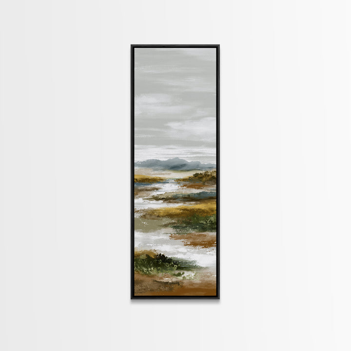Soft Mountain Ridge Canvas Print, Master Bedroom, Bedroom Wall Art, Bedroom Decor, Oil Painting, Sanctuary, Signs for Home, MAS-1x3-73