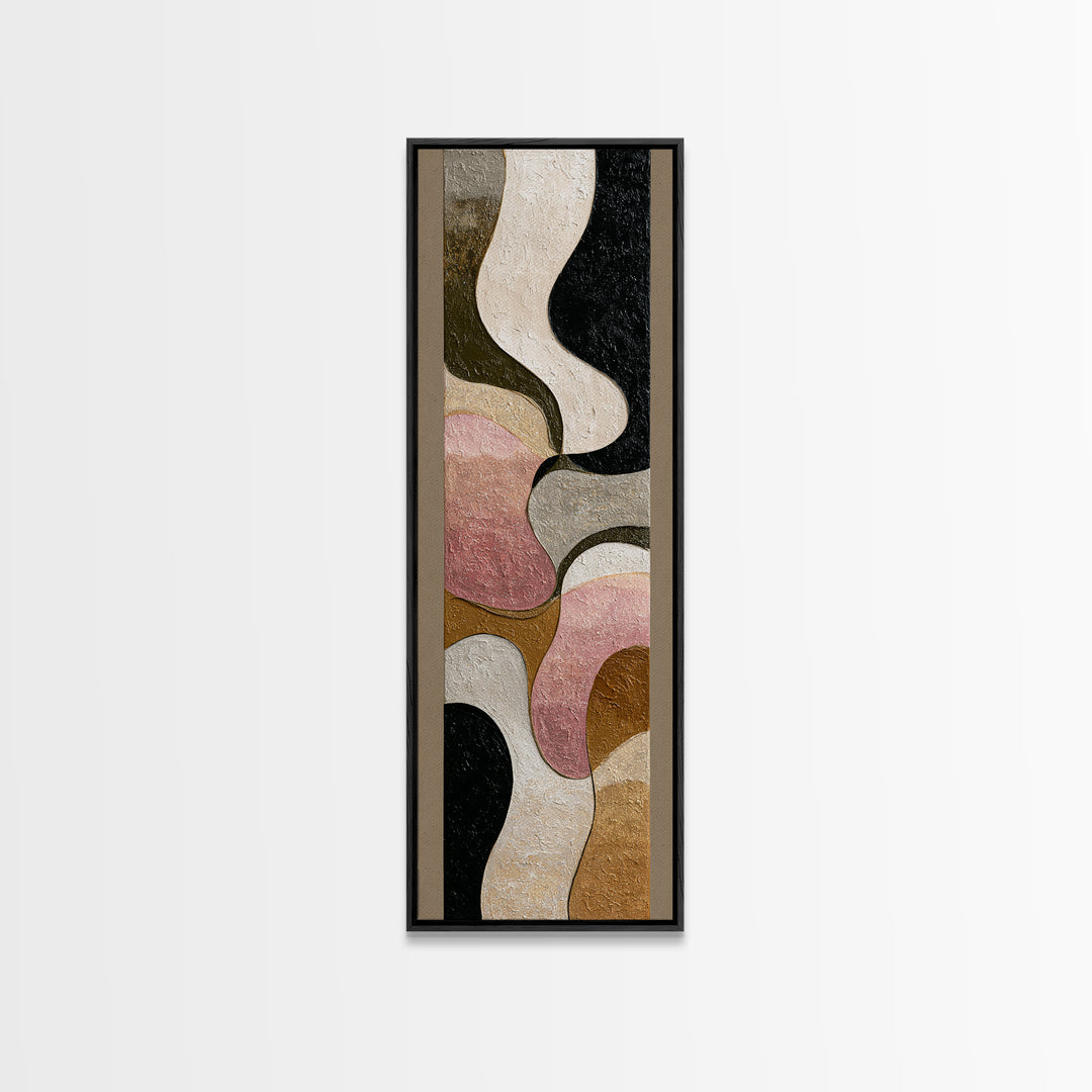 Abstract Wave Forms Framed Canvas Print, Master Bedroom, Bedroom Decor, Abstract Art, Sanctuary, Bedroom Wall Art, MAS-1x3-8