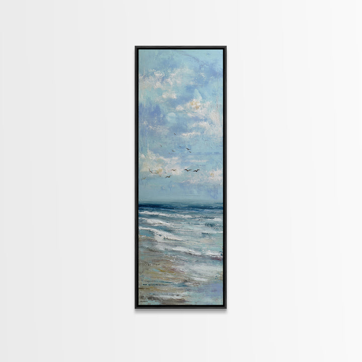 Hotel Coastal Landscape Canvas Print, Master Bedroom, Luxury Decor, Bedroom Decor, Fine Art, Sanctuary, Wedding Decor, MAS-1x3-9