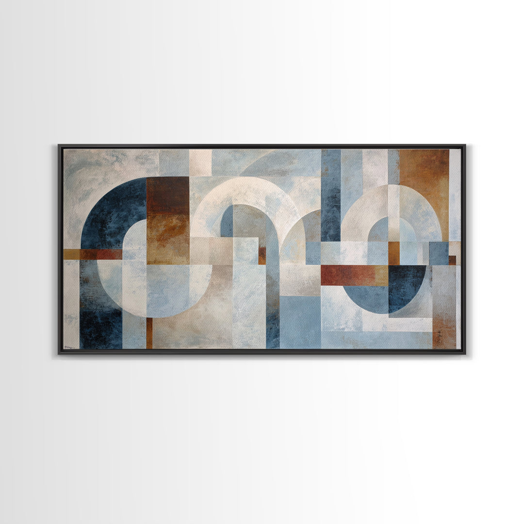 Large Cream Abstract Framed Canvas Print, Master Bedroom, Bedroom Decor, Abstract Art, Sanctuary, Farmhouse Wall Art, MAS-2x1-13