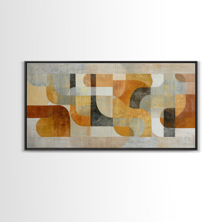 Soft Abstract Linen Texture Framed Canvas Print, Master Bedroom, Wall Decal, Bedroom Decor, Abstract Art, Sanctuary, MAS-2x1-23