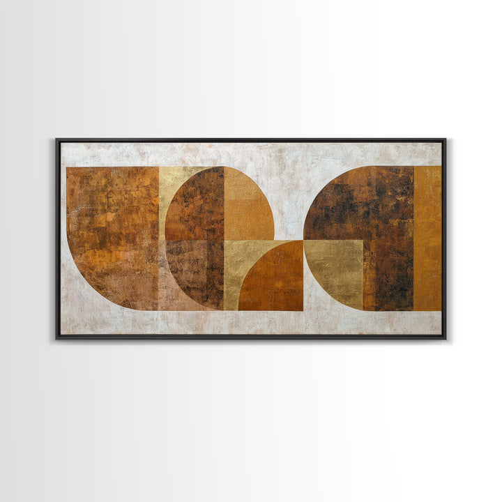 Gold Accented Abstract Arches Framed Canvas Print, Master Bedroom, Contemporary Art, Bedroom Decor, Abstract Art, Sanctuary, MAS-2x1-28