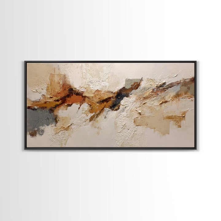 Large Cream Abstract Framed Canvas Print, Master Bedroom, Bedroom Decor, Abstract Art, Sanctuary, Farmhouse Wall Art, MAS-2x1-37