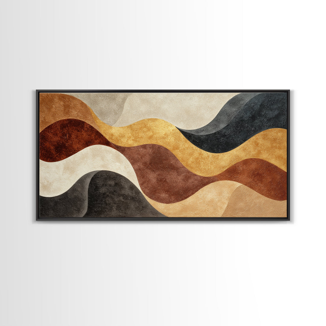 Abstract Wave Forms Framed Canvas Print, Master Bedroom, Wall Decor, Bedroom Decor, Fine Art, Sanctuary, Farmhouse Wall Decor, MAS-2x1-40