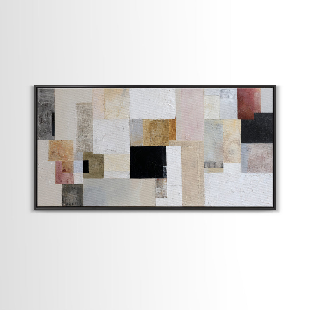 Large Cream Abstract Canvas Print, Master Bedroom, Farmhouse Decor, Bedroom Decor, Abstract Art, Sanctuary, Above Bed Wall Art, MAS-2x1-61