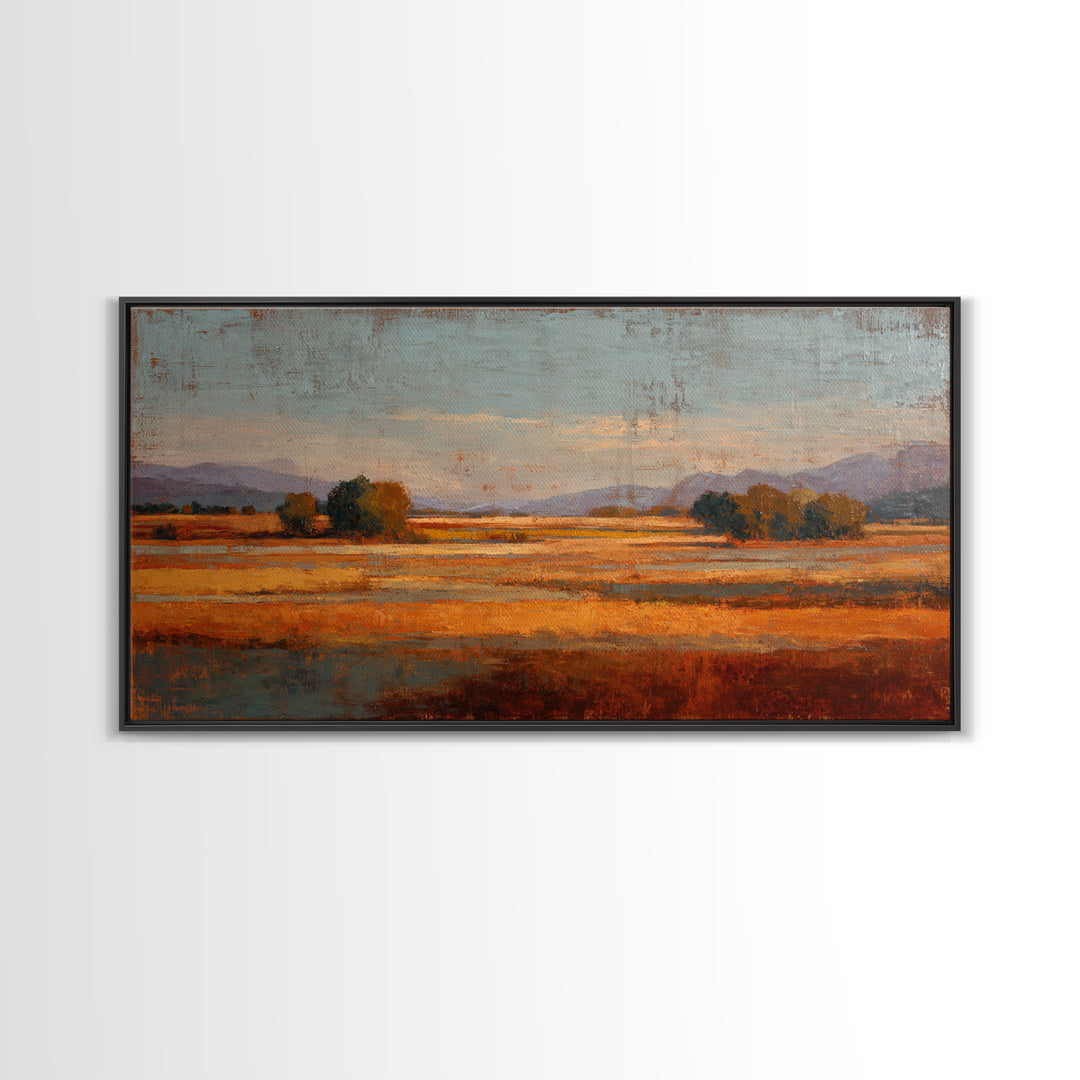Lavender Field at Twilight Canvas Print, Master Bedroom, Wall Art, Bedroom Decor, Oil Painting, Sanctuary, Bedroom Wall Art, MAS-2x1-62
