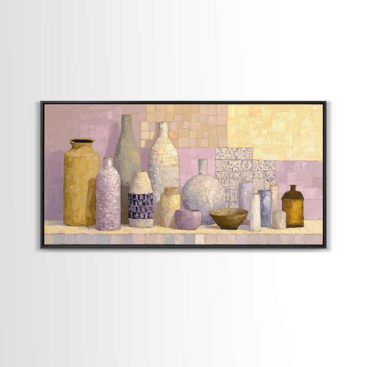 Lavender Field at Twilight Framed Canvas Print, Master Bedroom, Large Wall Art, Bedroom Decor, Sanctuary, Bedroom Prints, MAS-2x1-86