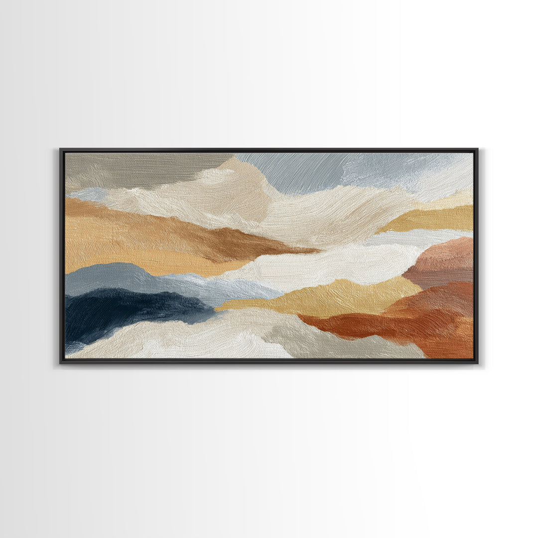 Soft Abstract Linen Texture Framed Canvas Print, Master Bedroom, Neutral Decor, Bedroom Decor, Fine Art, Sanctuary, Home Decor, MAS-2x1-95