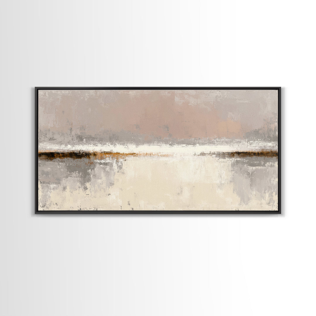 Minimal Two Figure Line Drawing Framed Canvas Print, Master Bedroom, Rustic Home Decor, Bedroom Decor, Oil Painting, Sanctuary, MAS-2x1-97