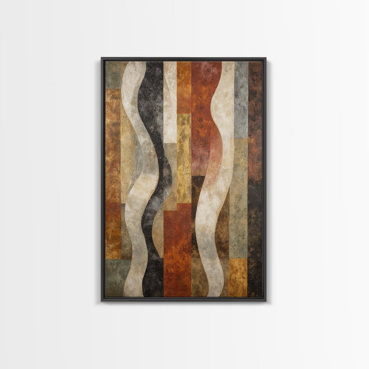 Abstract Wave Forms Framed Canvas Print, Master Bedroom, Bedroom Decor, Abstract Art, Sanctuary, Farmhouse Wall Art, MAS-2x3-100