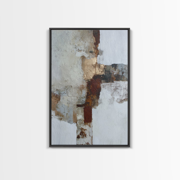 Large Cream Abstract Framed Canvas Print, Master Bedroom, Bedroom Decor, Sanctuary, Living Room Prints, Wall Decor Bedroom, MAS-2x3-25