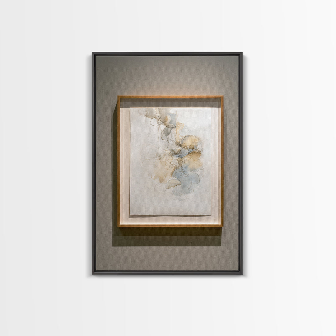 Minimal Two Figure Line Drawing Framed Canvas Print, Master Bedroom, Farmhouse Decor, Bedroom Decor, Fine Art, Sanctuary, MAS-2x3-37