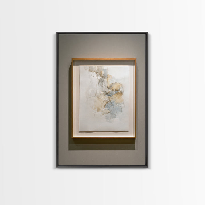Minimal Two Figure Line Drawing Framed Canvas Print, Master Bedroom, Farmhouse Decor, Bedroom Decor, Fine Art, Sanctuary, MAS-2x3-37