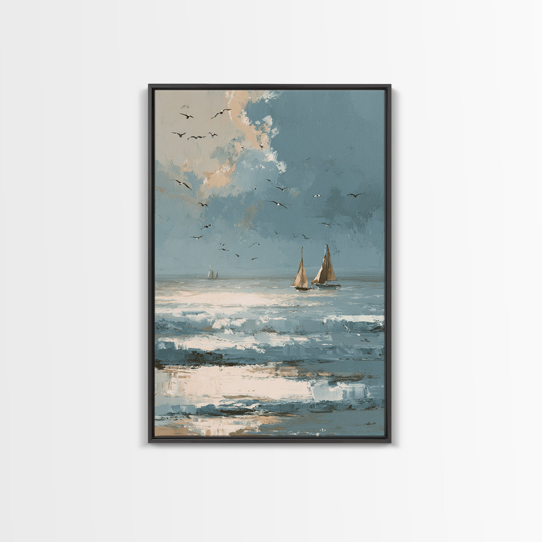 Hotel Coastal Landscape Canvas Print, Master Bedroom, Wall Decal, Bedroom Decor, Fine Art, Sanctuary, Wall Decor Bedroom, MAS-2x3-5