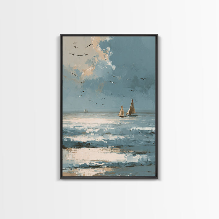 Hotel Coastal Landscape Canvas Print, Master Bedroom, Wall Decal, Bedroom Decor, Fine Art, Sanctuary, Wall Decor Bedroom, MAS-2x3-5