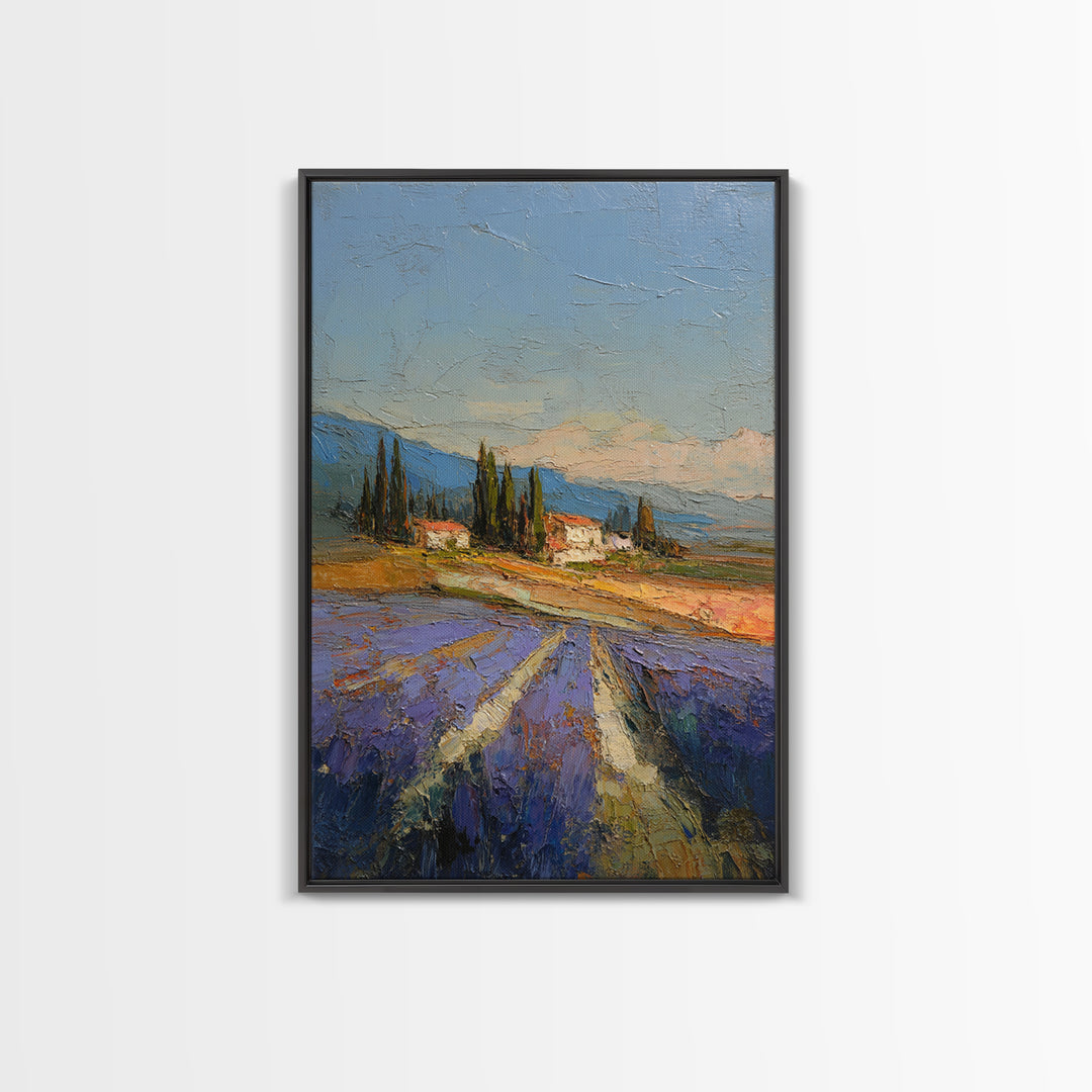 Lavender Field at Twilight Canvas Print, Master Bedroom, Art Print, Bedroom Decor, Fine Art, Sanctuary, Above Bed Decor, MAS-2x3-50