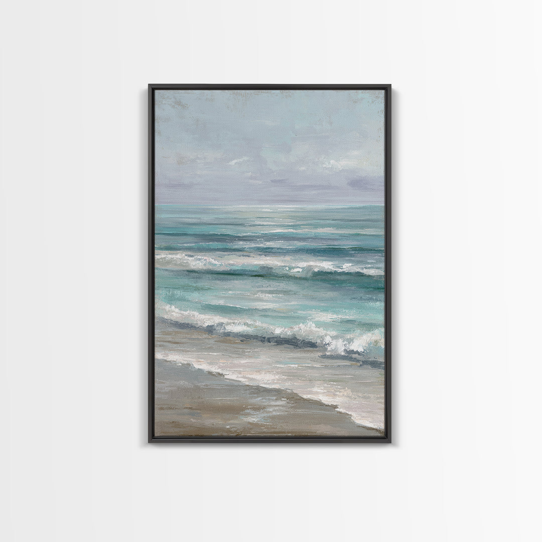 Elegant Moonlit Ocean Horizon Canvas Print, Master Bedroom, Wall Decor Bedroom, Bedroom Decor, Sanctuary, Fine Art Print, MAS-2x3-57