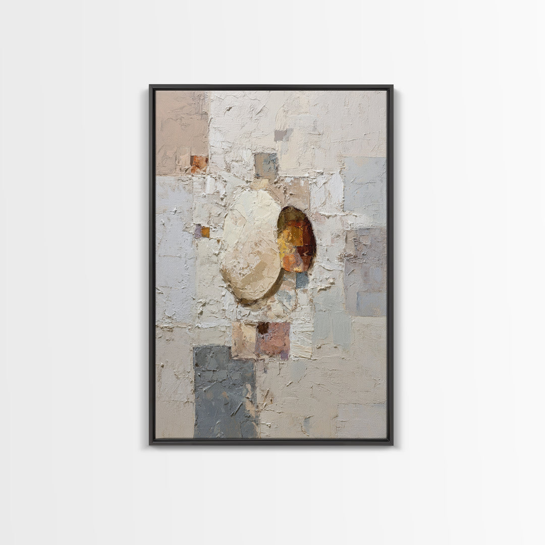 Minimal Stone Shapes Canvas Print, Master Bedroom, Wedding Decor, Bedroom Decor, Fine Art, Sanctuary, Rustic Home Decor, MAS-2x3-72