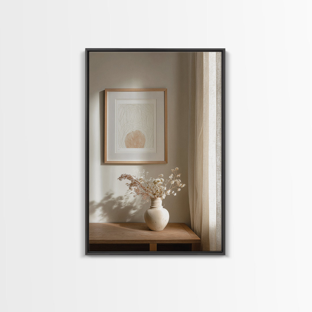 Minimal Two Figure Line Drawing Framed Canvas Print, Master Bedroom, Wall Art Bedroom, Bedroom Decor, Fine Art, Sanctuary, MAS-2x3-85