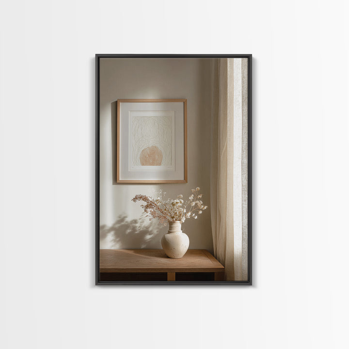 Minimal Two Figure Line Drawing Framed Canvas Print, Master Bedroom, Wall Art Bedroom, Bedroom Decor, Fine Art, Sanctuary, MAS-2x3-85