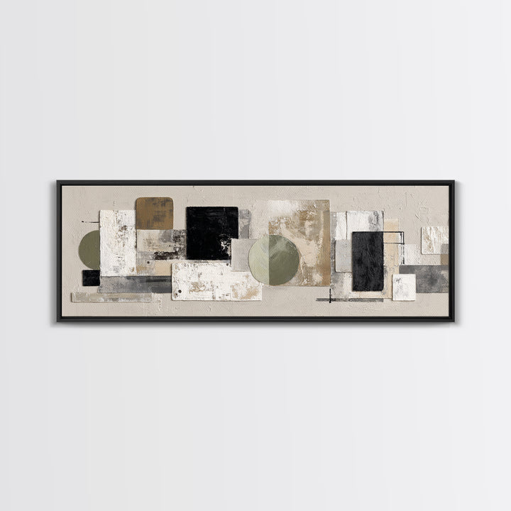 Minimal Stone Shapes Framed Canvas Print, Master Bedroom, Master Bedroom Decor, Bedroom Decor, Abstract Art, Sanctuary, MAS-3x1-32