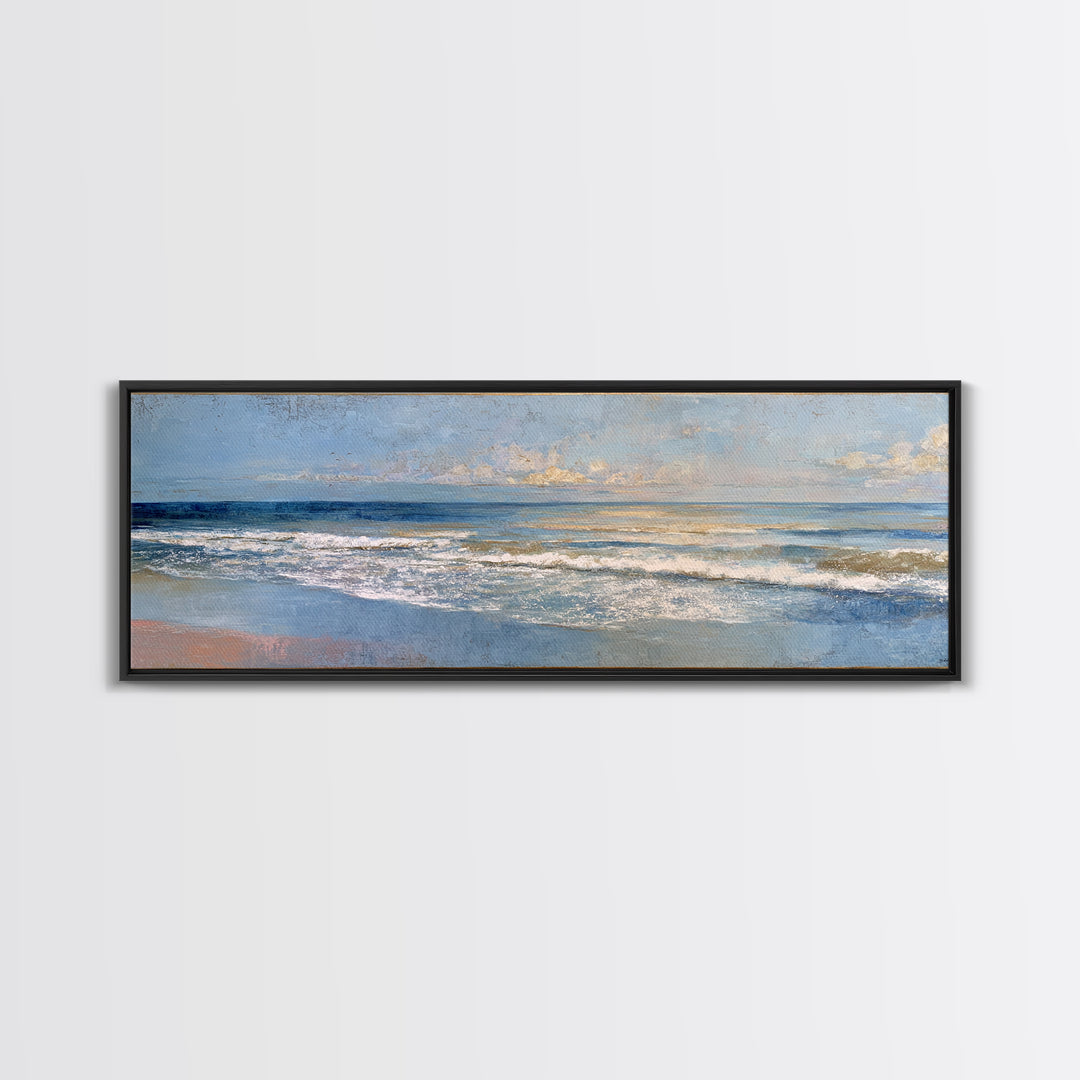 Hotel Coastal Landscape Canvas Print, Master Bedroom, Over Bed Wall Art, Bedroom Decor, Fine Art, Sanctuary, Minimalist Decor, MAS-3x1-61