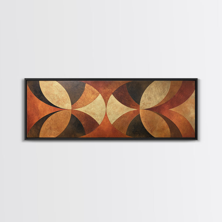 Gold Accented Abstract Arches Framed Canvas Print, Master Bedroom, Wall Decor, Bedroom Decor, Sanctuary, Farmhouse Wall Decor, MAS-3x1-72
