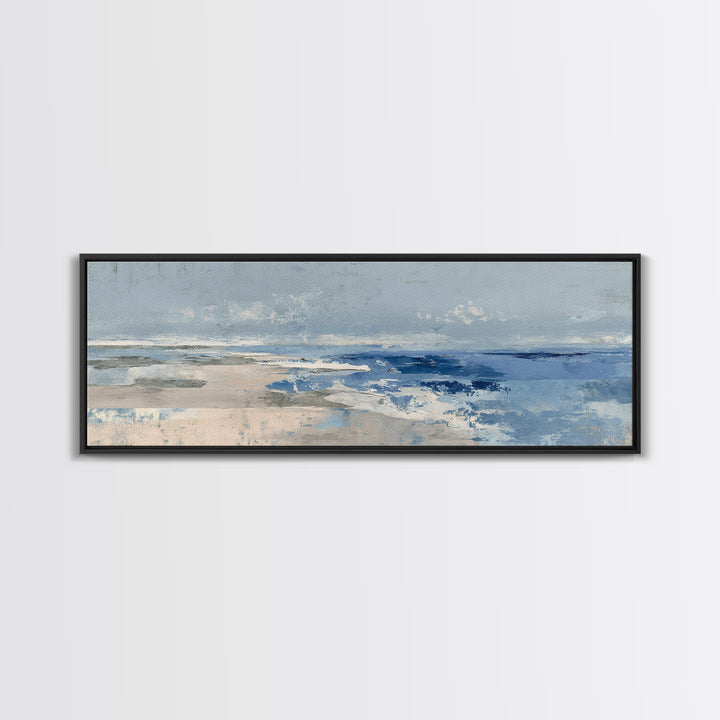 Hotel Coastal Landscape Canvas Print, Master Bedroom, Over Bed Wall Art, Bedroom Decor, Fine Art, Sanctuary, Minimalist Decor, MAS-3x1-85