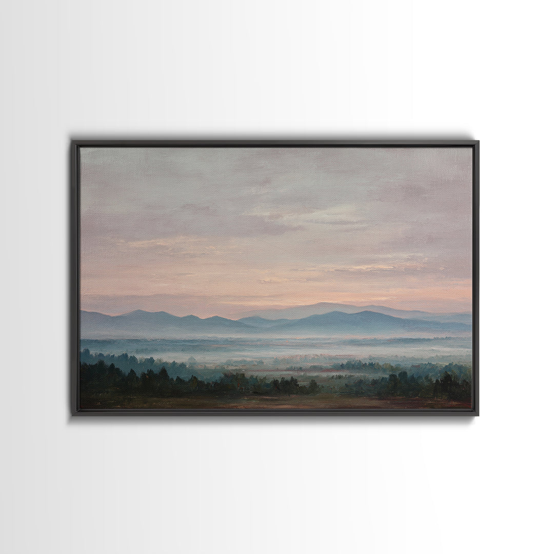 Blush and Taupe Cloudscape Framed Canvas Print, Master Bedroom, Farmhouse Wall Art, Bedroom Decor, Fine Art, Sanctuary, MAS-3x2-10