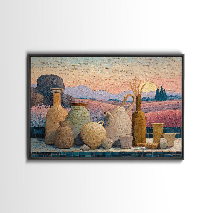 Lavender Field at Twilight Canvas Print, Master Bedroom, Farmhouse Wall Decor, Bedroom Decor, Oil Painting, Sanctuary, MAS-3x2-22