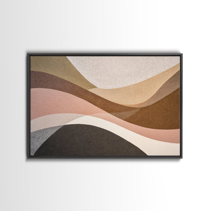 Abstract Wave Forms Framed Canvas Print, Master Bedroom, Signs for Home, Bedroom Decor, Abstract Art, Sanctuary, Luxury Decor, MAS-3x2-24