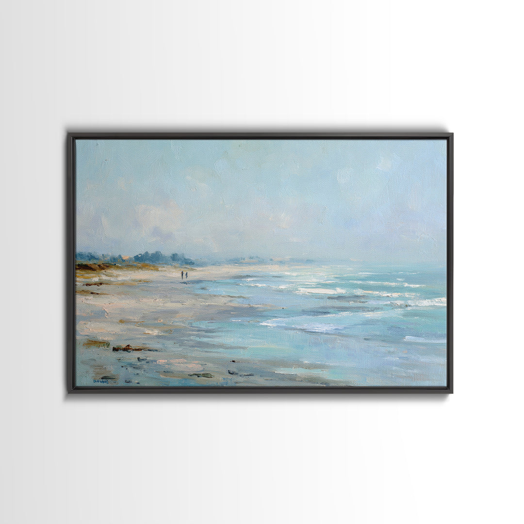 Hotel Coastal Landscape Framed Canvas Print, Master Bedroom, Set of 2 Prints, Bedroom Decor, Fine Art, Sanctuary, MAS-3x2-25