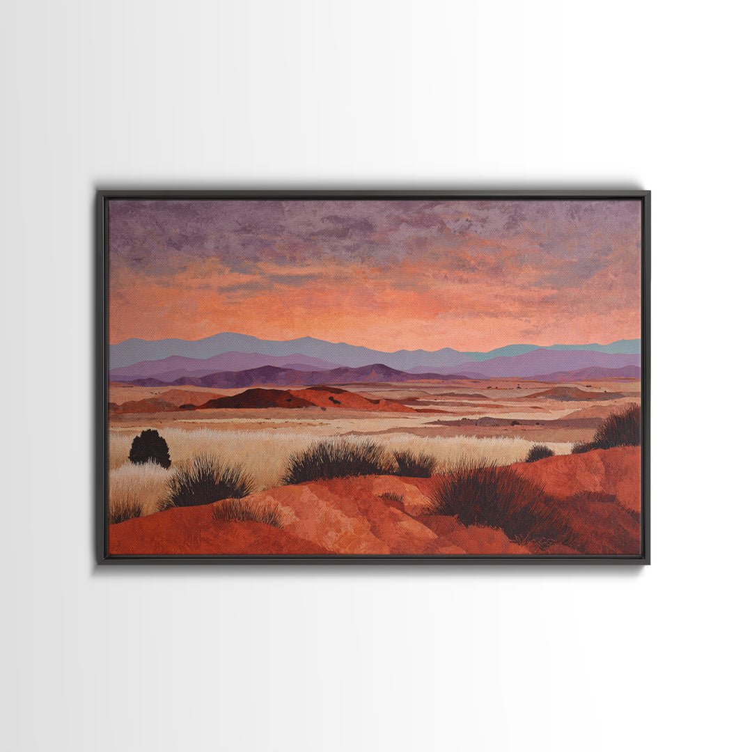 Quiet Desert Dusk Canvas Print, Master Bedroom, Bedroom Prints, Bedroom Decor, Sanctuary, Gallery Decor, Neutral Decor, MAS-3x2-38