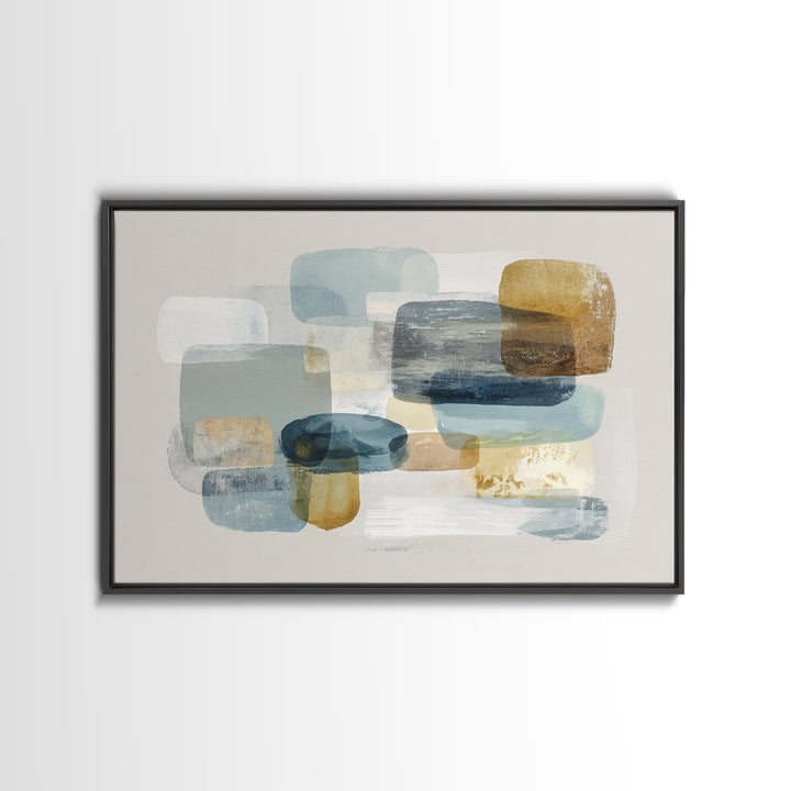 Minimal Stone Shapes Canvas Print, Master Bedroom, Minimalist Decor, Bedroom Decor, Fine Art, Sanctuary, Farmhouse Decor, MAS-3x2-68