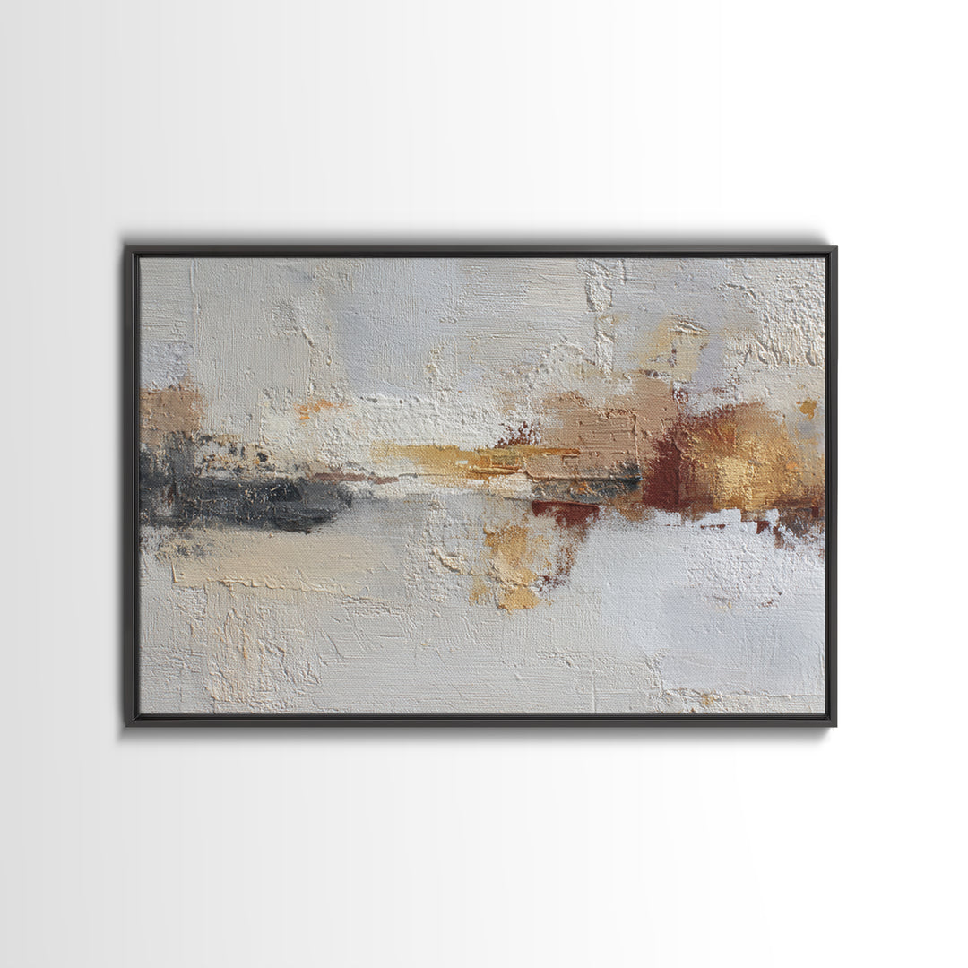 Soft Abstract Linen Texture Framed Canvas Print, Master Bedroom, Luxury Decor, Bedroom Decor, Abstract Art, Sanctuary, MAS-3x2-79