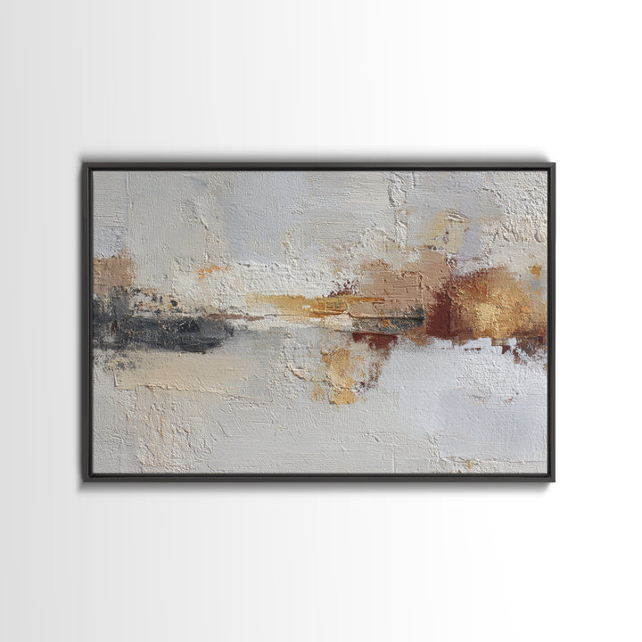 Soft Abstract Linen Texture Framed Canvas Print, Master Bedroom, Luxury Decor, Bedroom Decor, Abstract Art, Sanctuary, MAS-3x2-79
