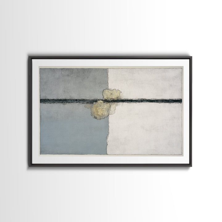 Minimal Two Figure Line Drawing Framed Canvas Print, Master Bedroom, Wall Art Bedroom, Bedroom Decor, Fine Art, Sanctuary, MAS-3x2-9