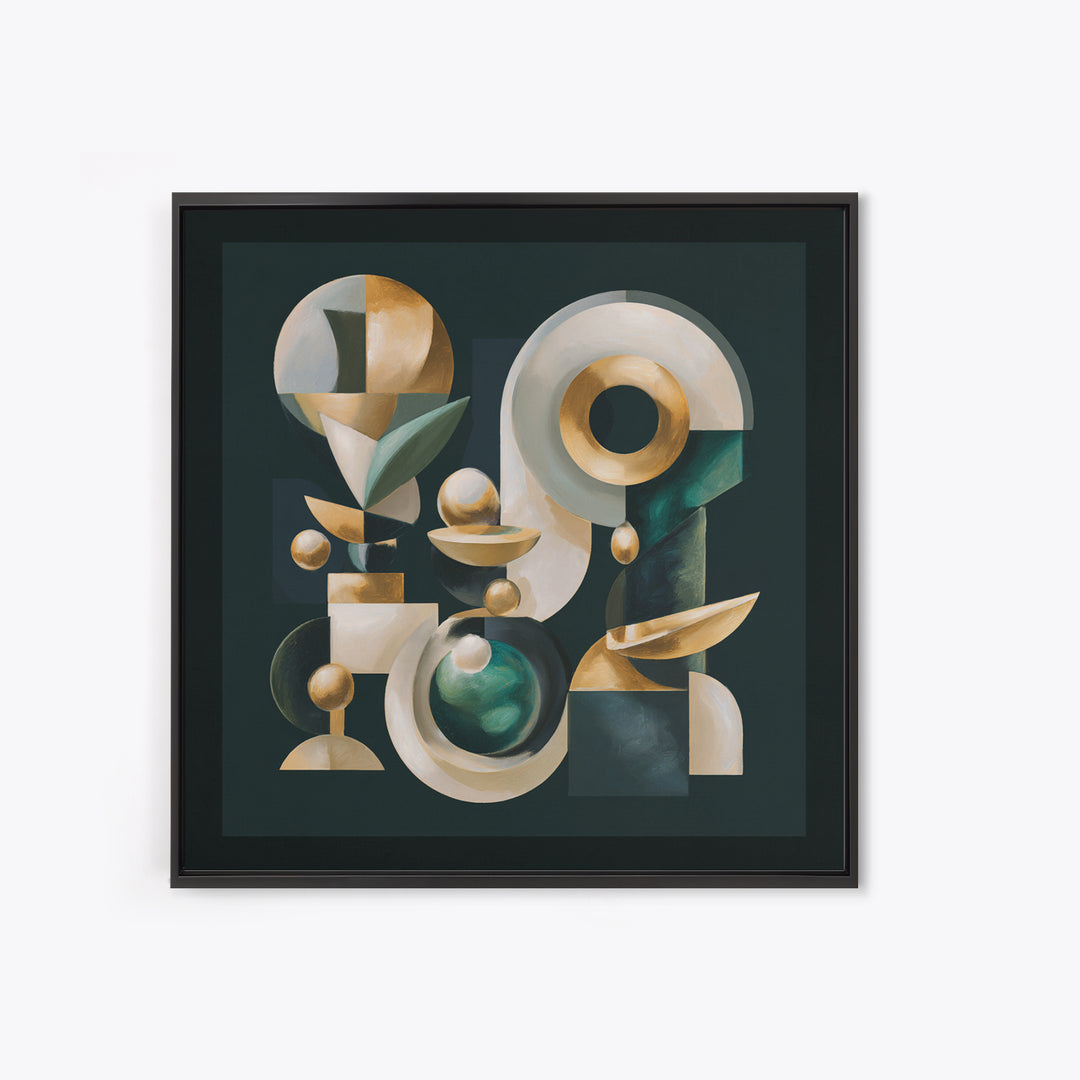 Surreal Room of Floating Objects as Decorative Canvas Print, Maximalist Art, Digital Prints, Living Room Decor, Maximal, MAX-1x1-81