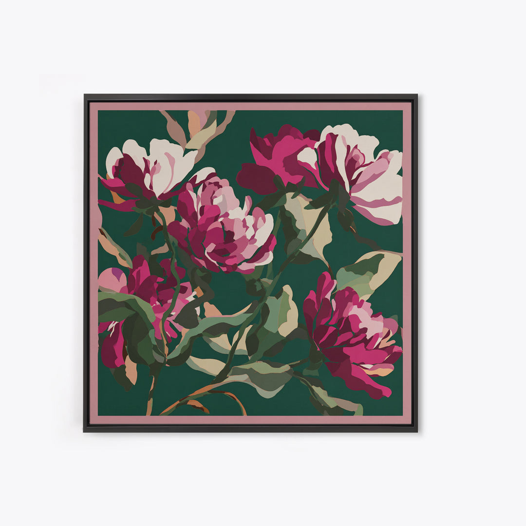 Matisse Inspired Cutouts with Vivid Floral Motifs Canvas Print, Maximalist Art, Boho Decor, Living Room Decor, Maximal, MAX-1x1-82